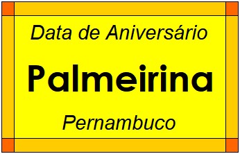 Data de Aniversário da Cidade Palmeirina