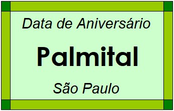 Data de Aniversário da Cidade Palmital