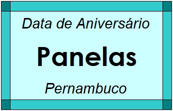 Data de Aniversário da Cidade Panelas