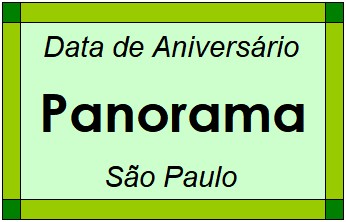 Data de Aniversário da Cidade Panorama