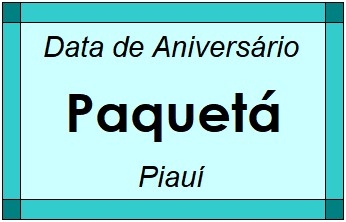 Data de Aniversário da Cidade Paquetá