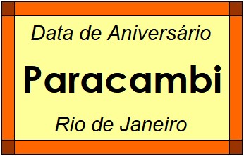 Data de Aniversário da Cidade Paracambi