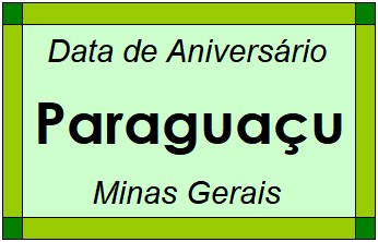 Data de Aniversário da Cidade Paraguaçu