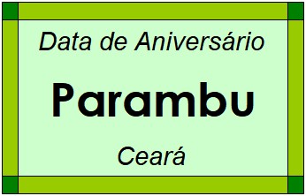 Data de Aniversário da Cidade Parambu