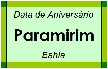 Data de Aniversário da Cidade Paramirim