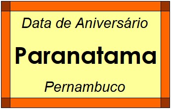 Data de Aniversário da Cidade Paranatama