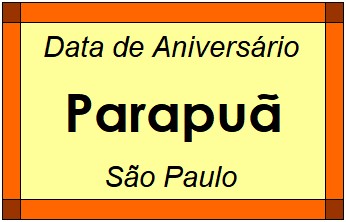 Data de Aniversário da Cidade Parapuã