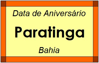 Data de Aniversário da Cidade Paratinga