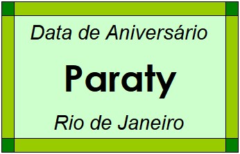 Data de Aniversário da Cidade Paraty