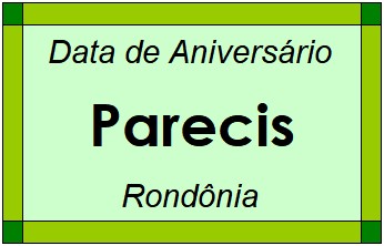 Data de Aniversário da Cidade Parecis