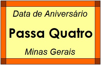 Data de Aniversário da Cidade Passa Quatro