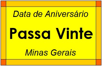 Data de Aniversário da Cidade Passa Vinte