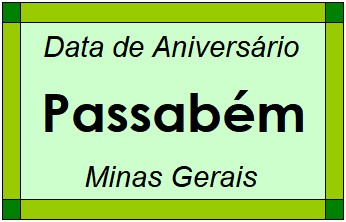 Data de Aniversário da Cidade Passabém