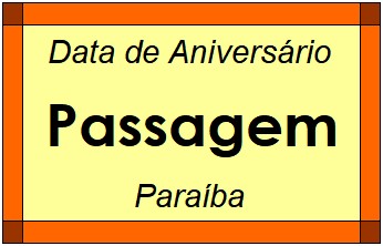 Data de Aniversário da Cidade Passagem