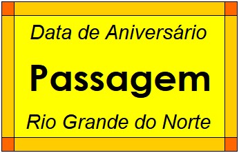 Data de Aniversário da Cidade Passagem