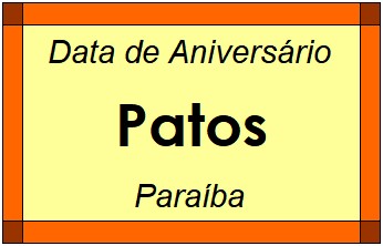 Data de Aniversário da Cidade Patos