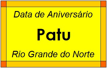 Data de Aniversário da Cidade Patu