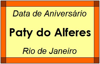 Data de Aniversário da Cidade Paty do Alferes