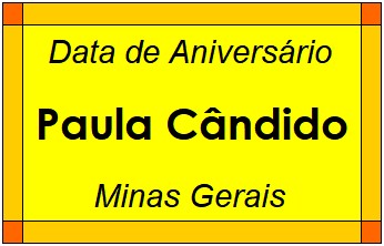 Data de Aniversário da Cidade Paula Cândido