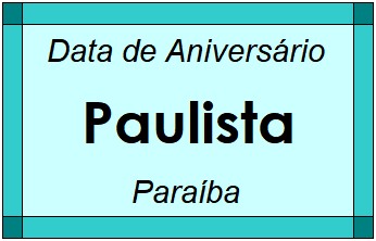 Data de Aniversário da Cidade Paulista