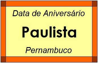 Data de Aniversário da Cidade Paulista