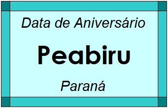 Data de Aniversário da Cidade Peabiru