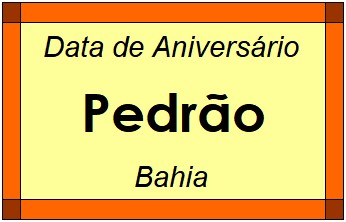 Data de Aniversário da Cidade Pedrão