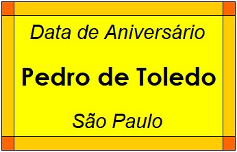 Data de Aniversário da Cidade Pedro de Toledo