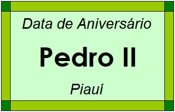 Data de Aniversário da Cidade Pedro II