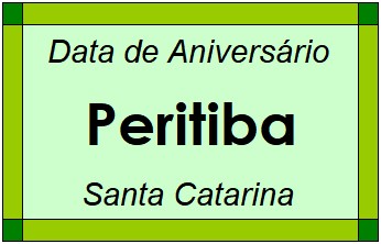 Data de Aniversário da Cidade Peritiba