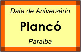 Data de Aniversário da Cidade Piancó