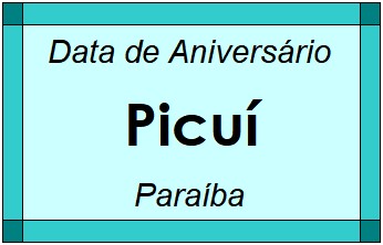 Data de Aniversário da Cidade Picuí