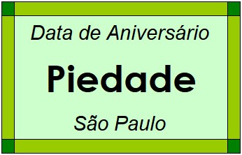 Data de Aniversário da Cidade Piedade