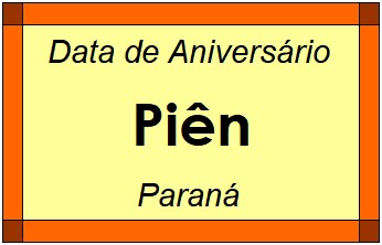 Data de Aniversário da Cidade Piên