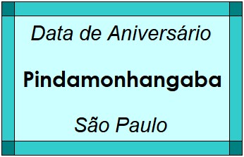 Data de Aniversário da Cidade Pindamonhangaba