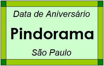 Data de Aniversário da Cidade Pindorama