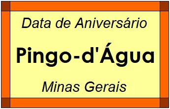 Data de Aniversário da Cidade Pingo-d'Água