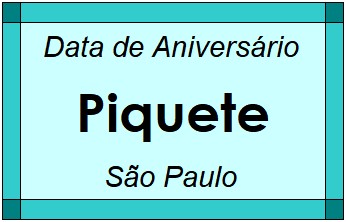 Data de Aniversário da Cidade Piquete