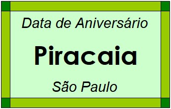 Data de Aniversário da Cidade Piracaia