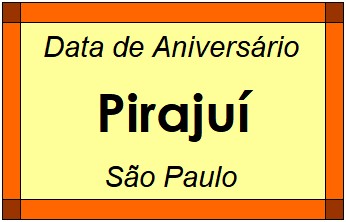 Data de Aniversário da Cidade Pirajuí