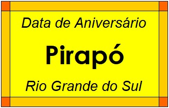 Data de Aniversário da Cidade Pirapó