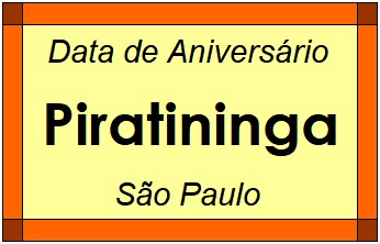 Data de Aniversário da Cidade Piratininga