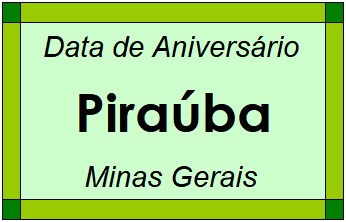 Data de Aniversário da Cidade Piraúba