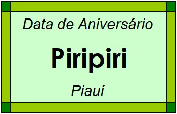 Data de Aniversário da Cidade Piripiri