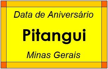 Data de Aniversário da Cidade Pitangui