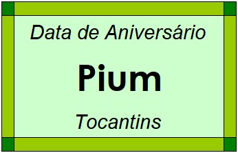 Data de Aniversário da Cidade Pium