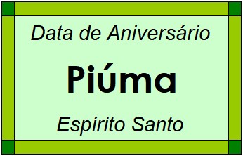 Data de Aniversário da Cidade Piúma