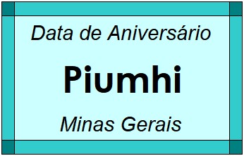 Data de Aniversário da Cidade Piumhi