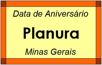 Data de Aniversário da Cidade Planura