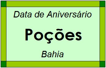 Data de Aniversário da Cidade Poções